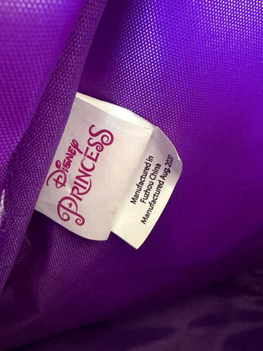 Disney Princess Mulan Mini Backpack Purple Faux Leather Book Bag 2020 11" - Picture 7 of 12